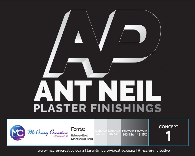 Ant Neil Plastering Logo Design